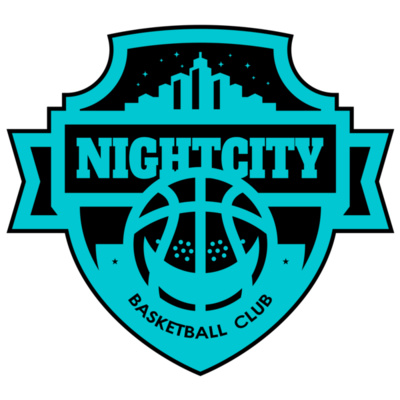 Night city Basketball club logo template Miniatura